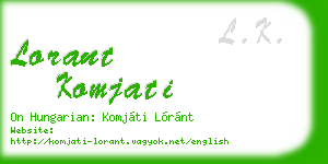 lorant komjati business card
